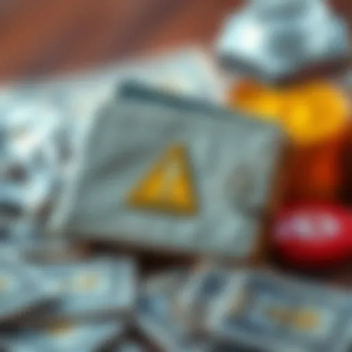 Warning graphic about compromised Bitcoin paper wallets, showing a wallet with an exclamation mark and Bitcoin logo.