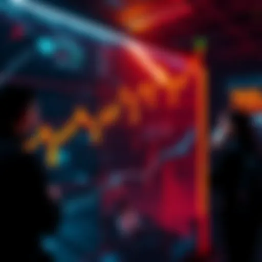 A graph showing recent fluctuations in Bitcoin prices with an upward trend and retail investors observing.