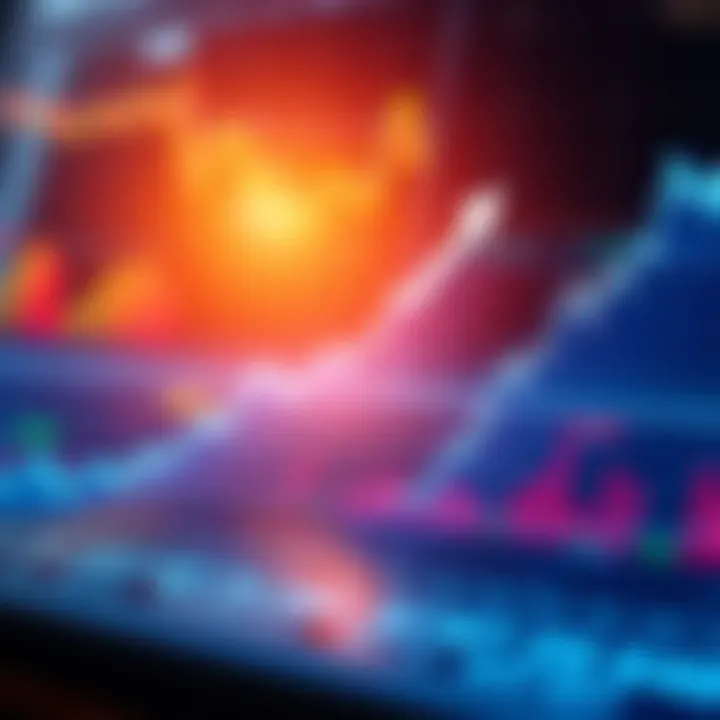 A graph showing Bitcoin's recent price changes with an upward trend and market indicators in the background.