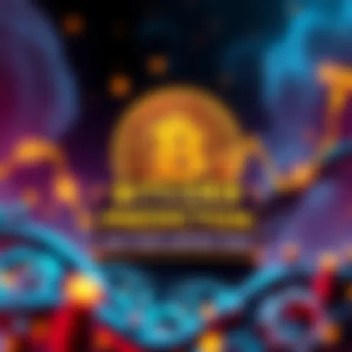 A graphic showing Bitcoin rising with a contest banner for sharing price predictions and winning USDT, set in a vibrant Uptober theme
