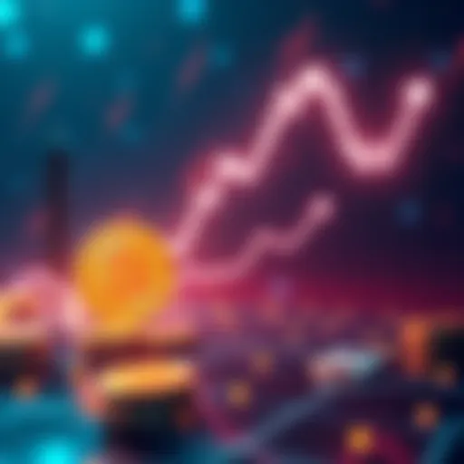 Graph indicating Bitcoin price rising towards $180,000 with a bullish trend line and crypto symbols in the background