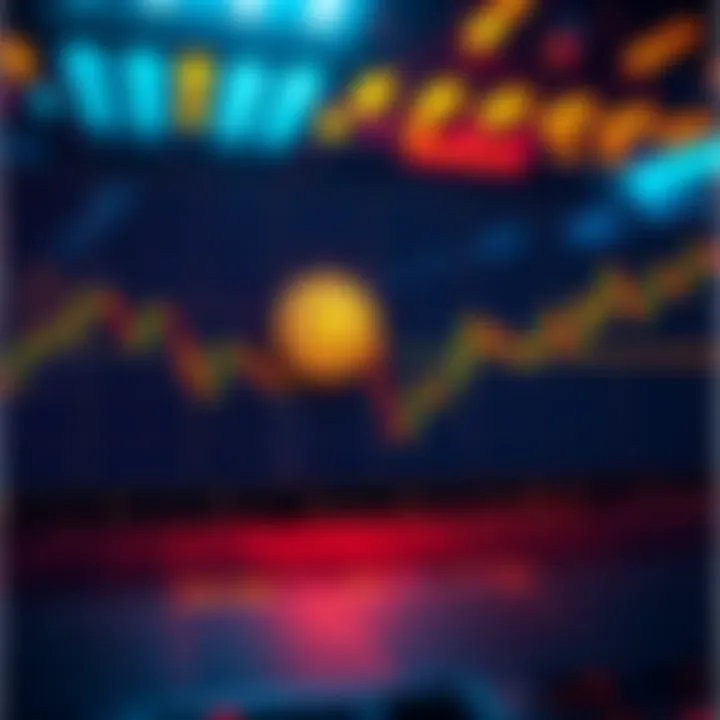 A chart showing Bitcoin prices hitting a resistance level, with a downward trend indicated.