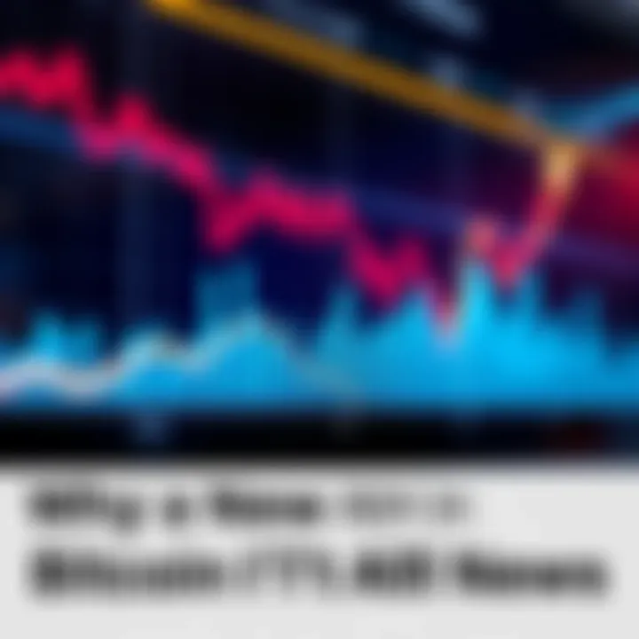 A graph showing Bitcoin's price reaching a new all-time high, with arrows indicating rising costs.