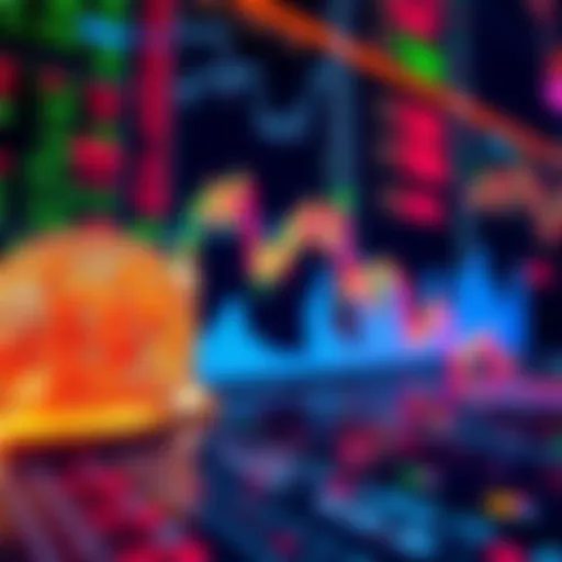 Bitcoin and stock market graphs show decline amid rising inflation concerns