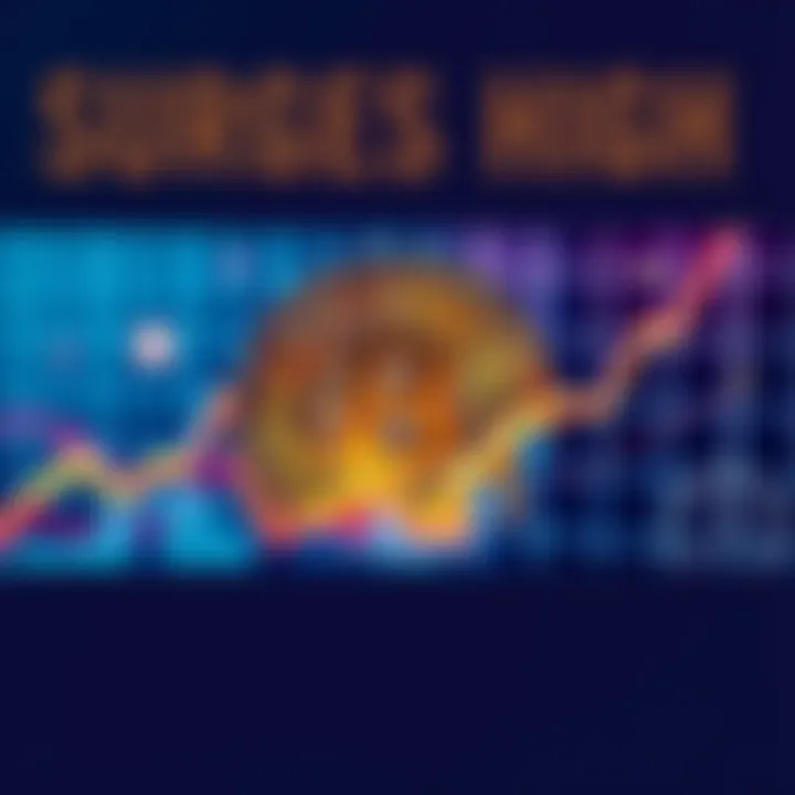 Bitcoin symbol with a rising graph in the background, indicating growth and excitement in the cryptocurrency market
