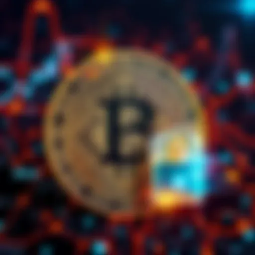 A Bitcoin symbol surrounded by a digital lock, representing security and unseizable assets.
