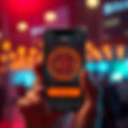 A smartphone showing the Bitcoin tipping feature on platform X with a smiling user.