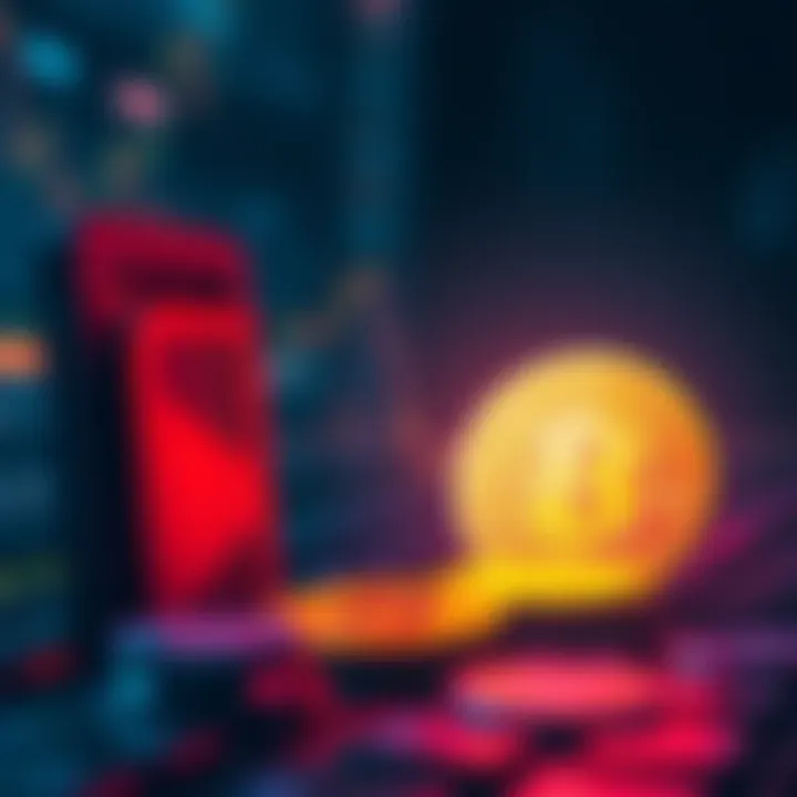 A graphic showing the difference between high displayed fees and actual fees in Bitcoin transactions, with a wallet and a block explorer on the side.