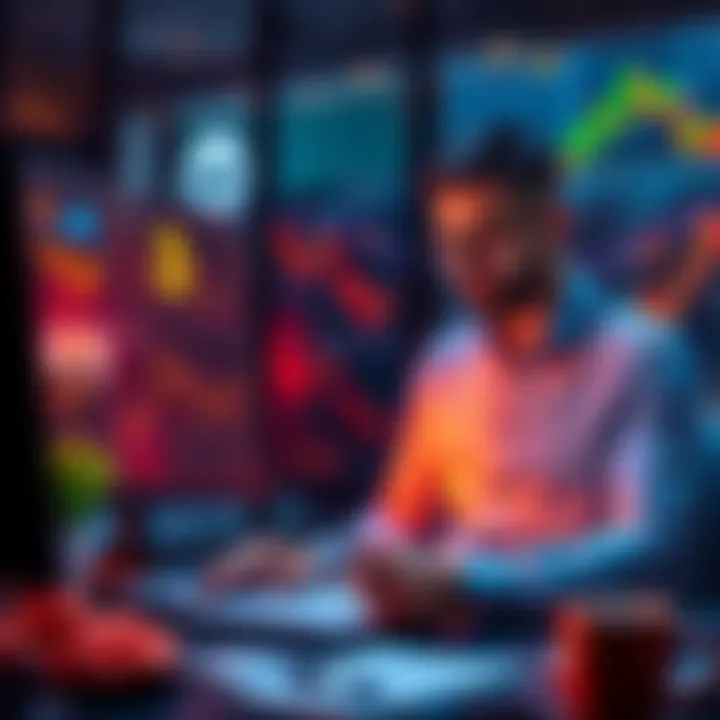 A professional analyzing Bitcoin charts and graphs in an office setting, focusing on investment strategies for a private treasury company.