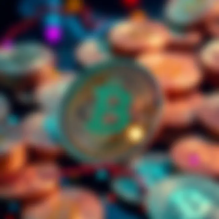A visual representation of Bitcoin coins with a glitch effect, symbolizing the Infinite Money Glitch strategy in cryptocurrency.