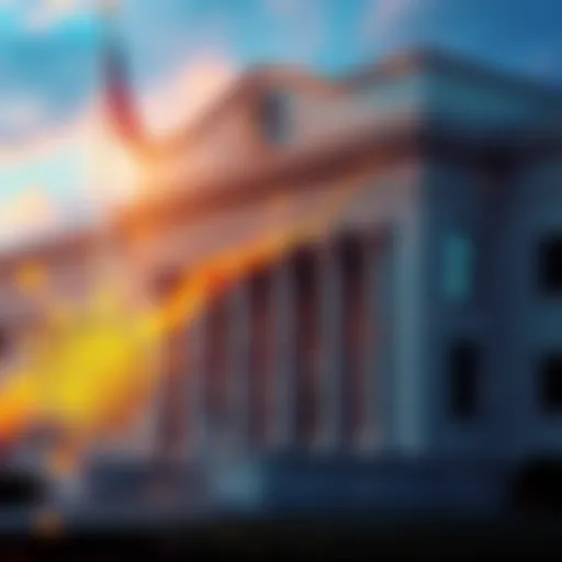 A visual comparison of Bitcoin's digital audit trail and the Federal Reserve building, highlighting transparency issues.