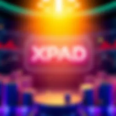 Visual announcement of BitMart listing XPAD, featuring a graphic representation of the XPAD logo and trading elements