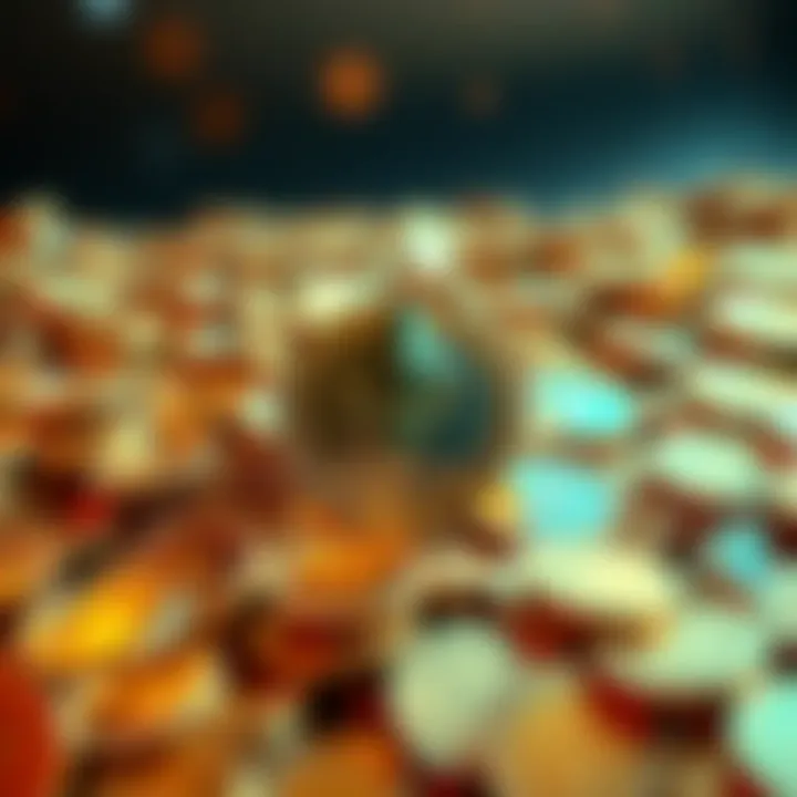 A large pile of Ethereum coins representing BitMine's purchase of 28,650 ETH for investment.