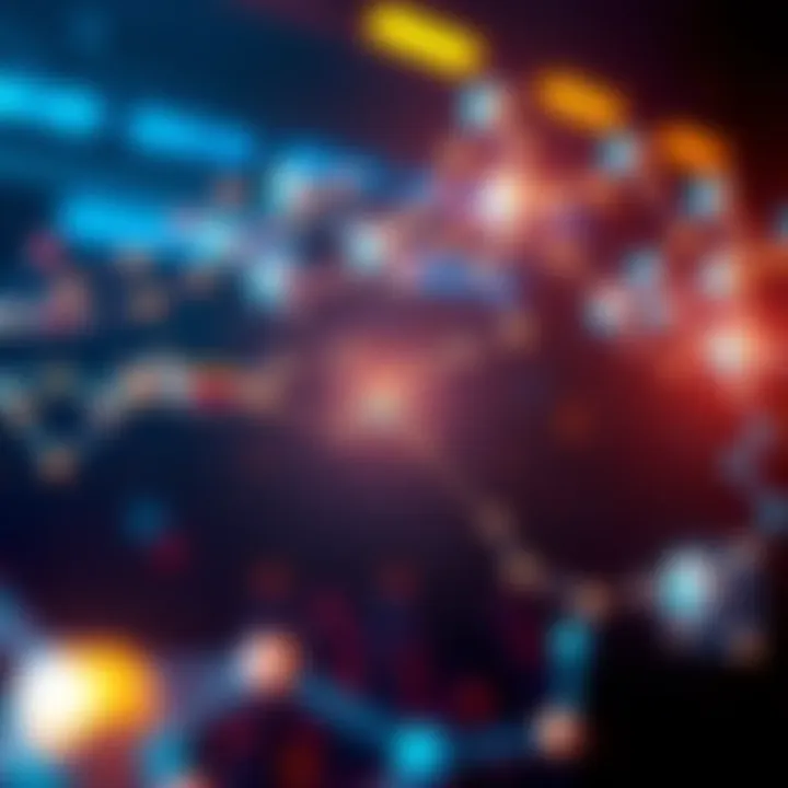 A visual representation of different blockchain networks linking together, symbolizing a chain-agnostic approach to simplify user experience.
