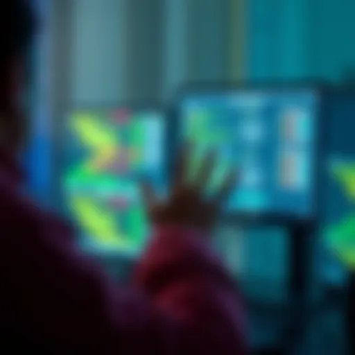 A person looking at a computer screen with blockchain transactions, trying to request a repayment