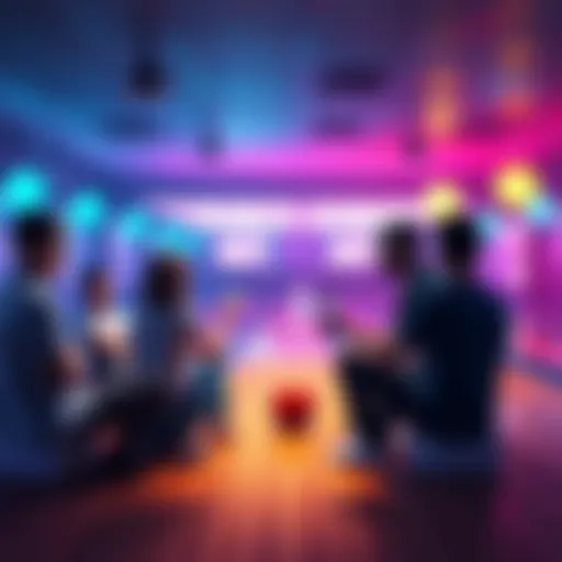 Group of players discussing the bowling minigame, expressing concerns about skill vs. connection reliance.