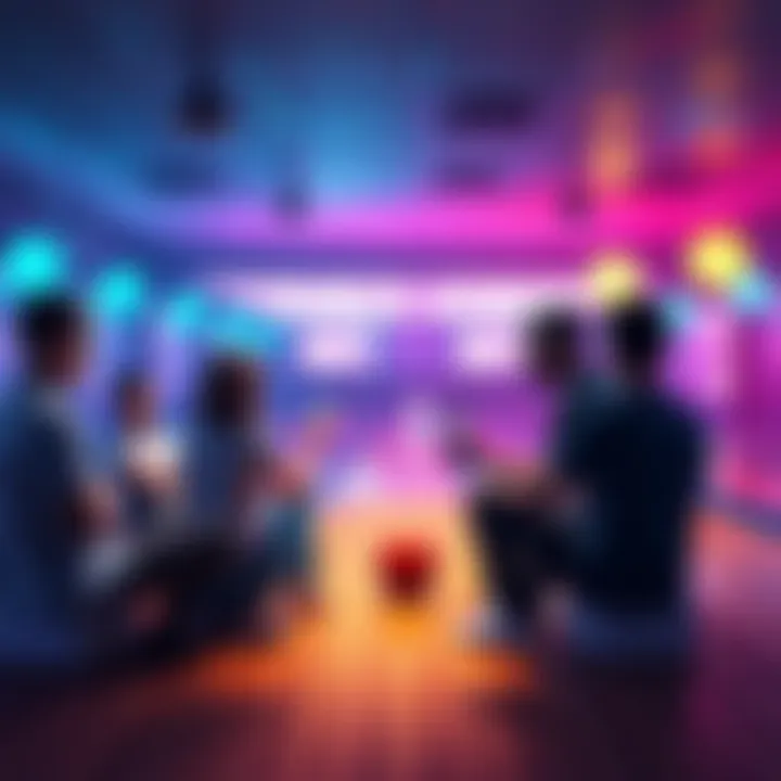 Group of players discussing the bowling minigame, expressing concerns about skill vs. connection reliance.