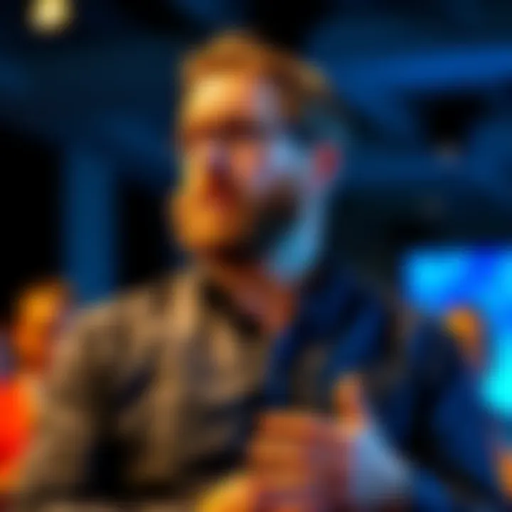 Brad Garlinghouse speaking at a Ripple event, discussing the Internet of Value and the company's future direction.