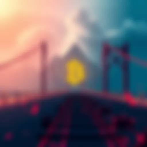 A graphic showing a bridge symbolizing connection with a Bitcoin logo, reflecting current user sentiments and community discussions about BTC-OS.