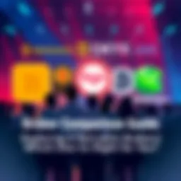 People discussing different brokers with logos of Binance, OKX, Bybit, and Kraken in the background