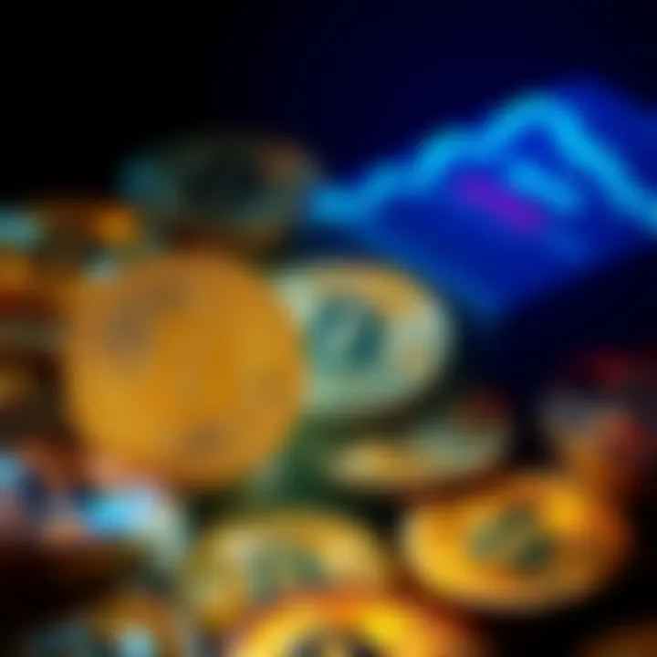 Illustration of Bitcoin coins with a shadow of concern over stolen assets linked to BTCe exchange