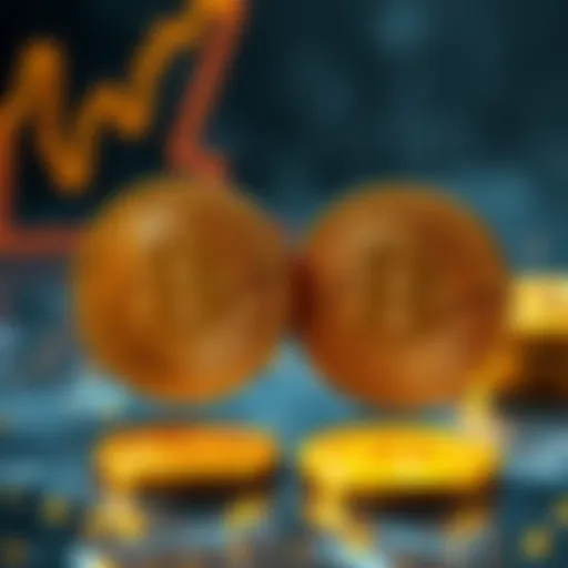 A visual comparison of Bitcoin and gold coins representing investment options.