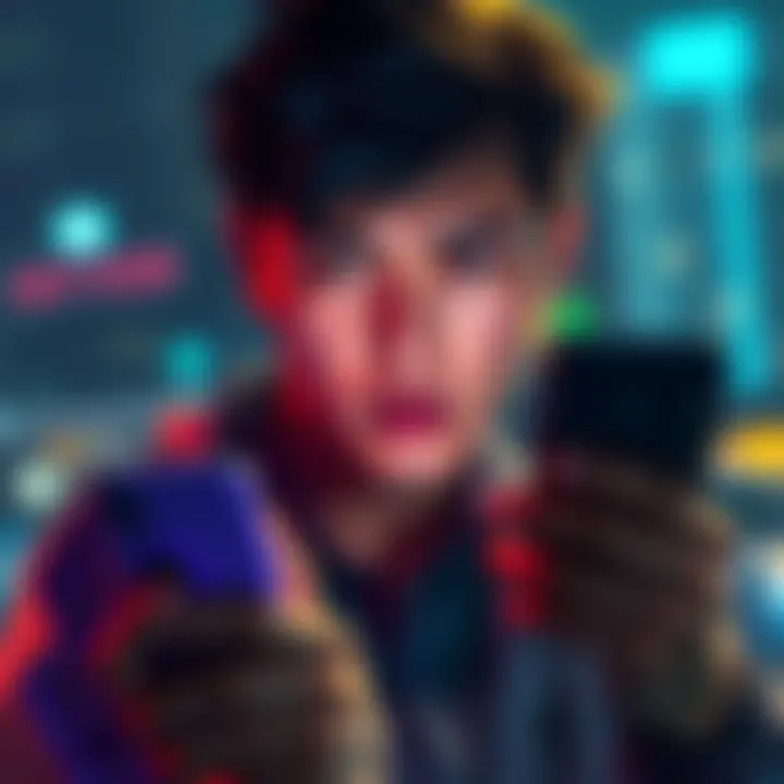 A person looking worried while checking their phone, showing frustration over a stuck cryptocurrency swap.