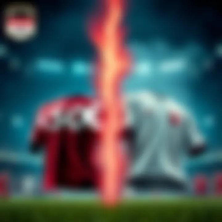 A split image showing a €50 Bundesliga team on one side and a €100 Premier League team on the other, highlighting the choice between two football leagues.