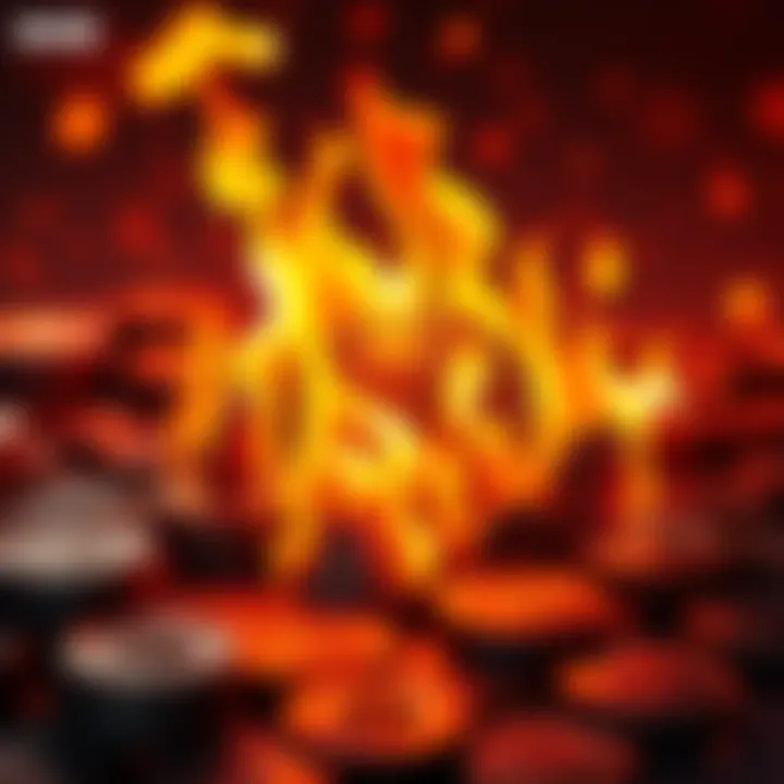 A visual representation of burning SHIB tokens, showing flames engulfing digital coins, symbolizing the large amount of tokens being removed from circulation.