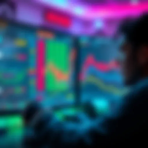 A person looking at cryptocurrency prices on a computer screen while considering buying USDT or USDC on the Kraken exchange.