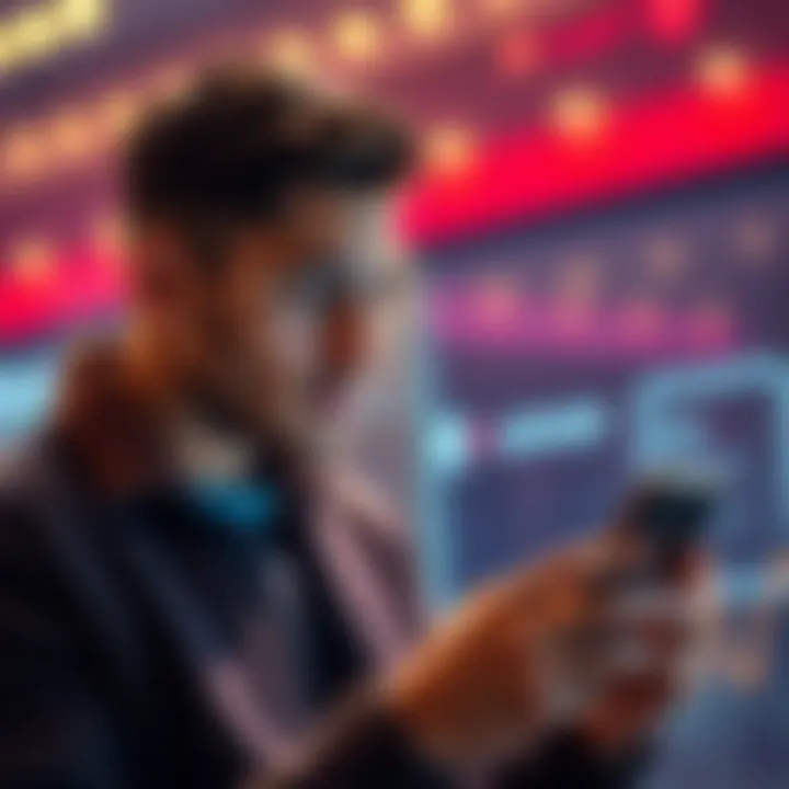 A person using a smartphone to buy cryptocurrency directly from the Ledger app with a thoughtful expression.