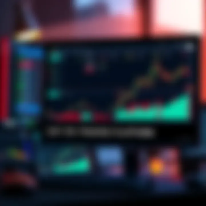 A computer screen displaying the Cap-Tex trading platform with charts and user interface, symbolizing trading activity and investment decisions.