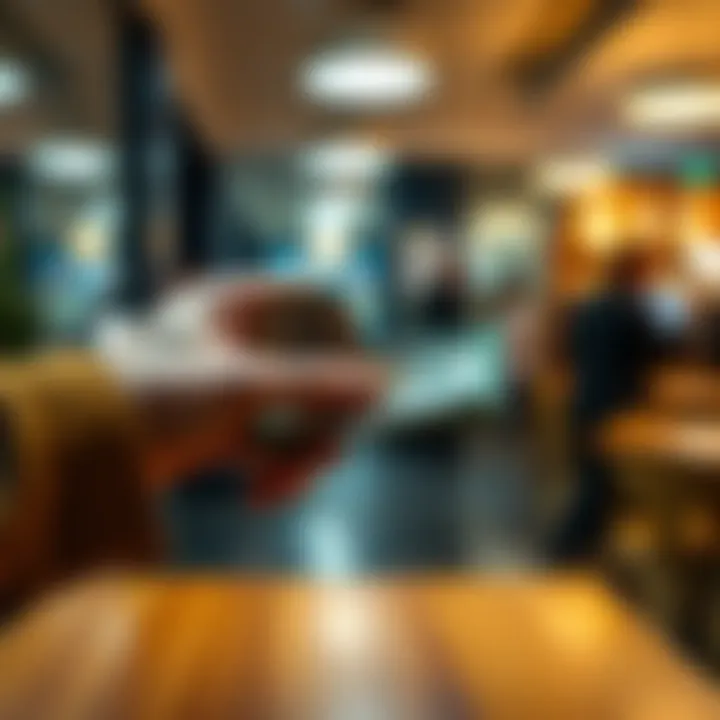 A person handing cash over for Bitcoin in a discreet setting in London.