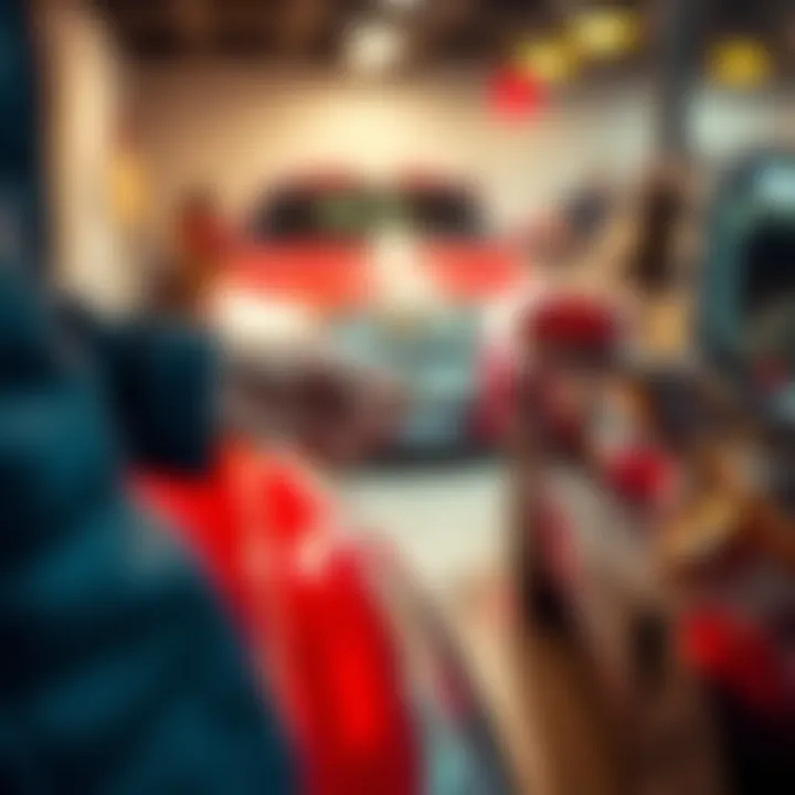 A person handing cash to a seller in front of a car, highlighting cash-only vehicle deals.
