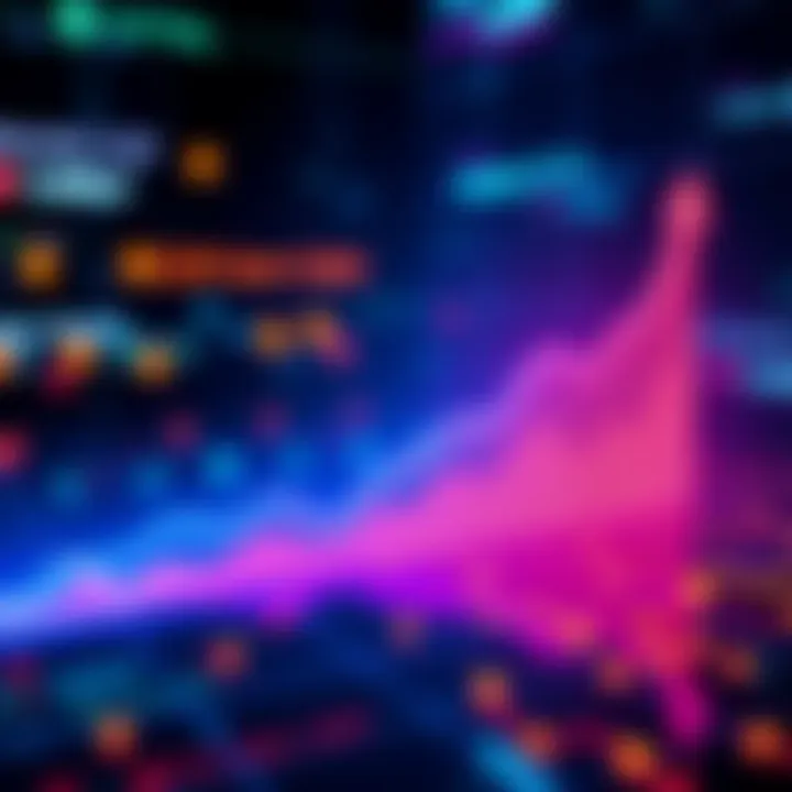 A graph showing a sharp increase in Chainlink CCIP integration volume over time, symbolizing growth in blockchain connectivity and usage.