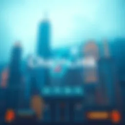 Chainlink logo with bank buildings and digital currency symbols highlighting Hong Kong's CBDC and stablecoin trials
