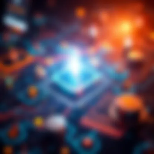 Visual representation of Chainlink's tokenization in finance with digital tokens and blockchain graphics