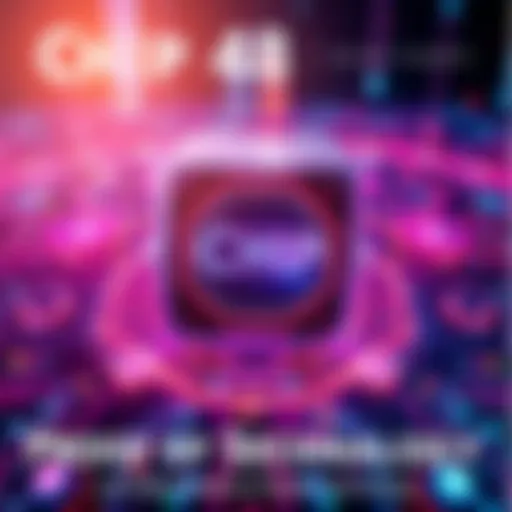 A visual representation of Chip 48 showcasing its innovative Proof of Space technology with a futuristic design and graphics that symbolize data storage and security in decentralized networks.