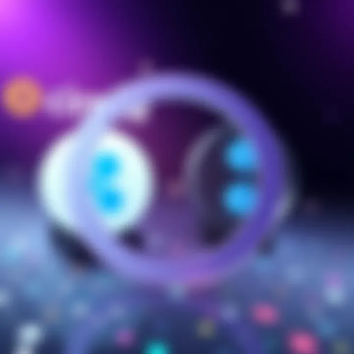 Visual representation of Circle's logo with a backdrop of Coinbase and Ripple logos, symbolizing the bidding war prior to the IPO.