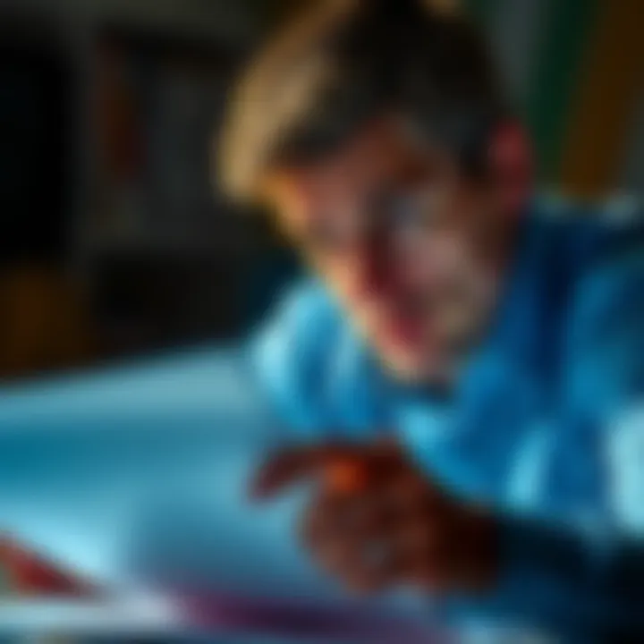A person looking frustrated while reviewing claim documents, highlighting errors and discrepancies.