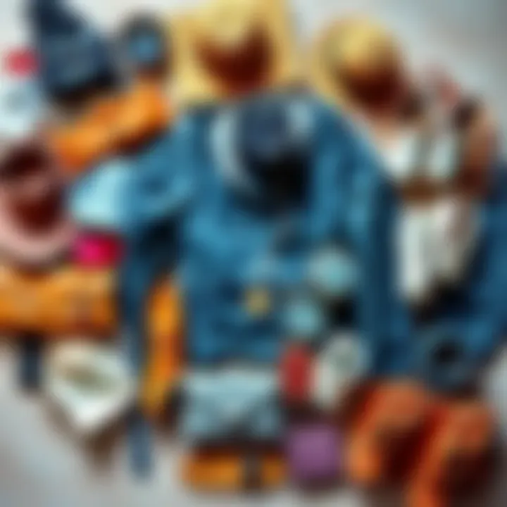 A collage of classic fashion items like vintage clothing, retro accessories, and timeless styles that appeal to people across generations.