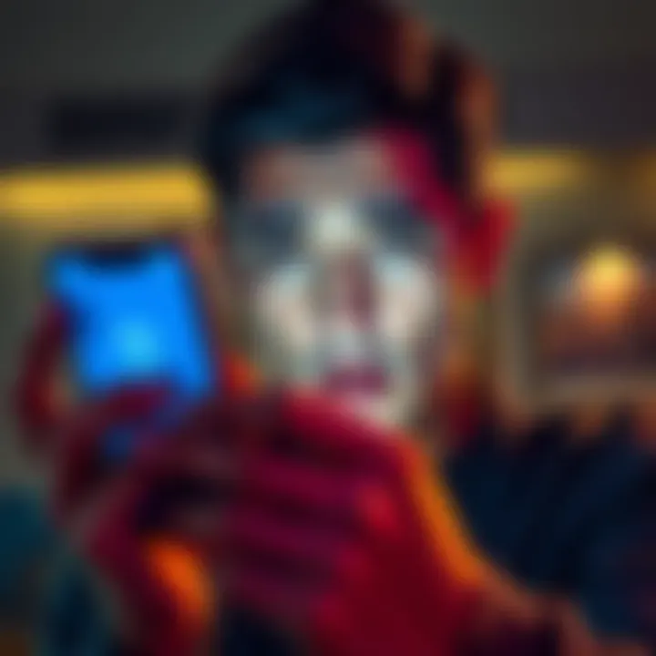 A person looking worried while checking their phone with a Coinbase account logo on the screen, depicting confusion over funds sent to a closed wallet.