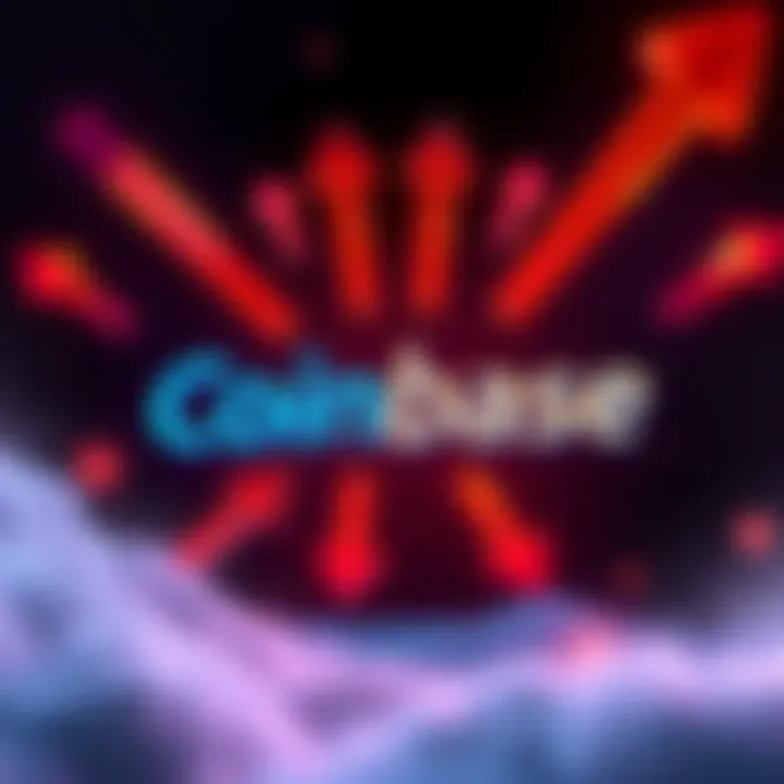 A graphic showcasing the Coinbase logo and arrows pointing toward various altcoins, symbolizing the upcoming alt season in cryptocurrency.