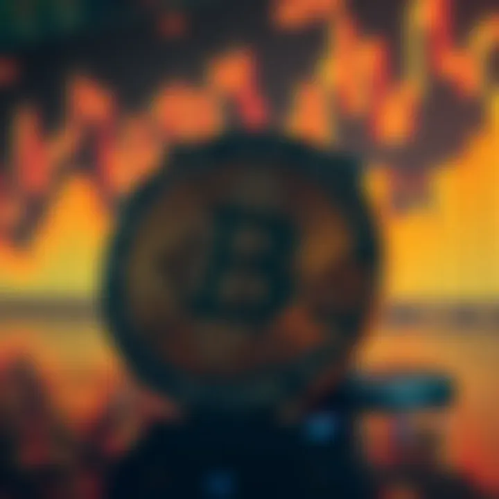 A digital coin representing altcoins, with a background of rising market charts and Bitcoin fading away, symbolizing a shift in the crypto market.