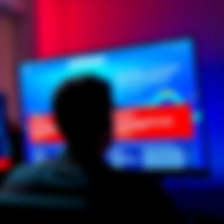 A worried person looking at a computer screen displaying Coinbase, showing alerts about compromised accounts and asset transfers.
