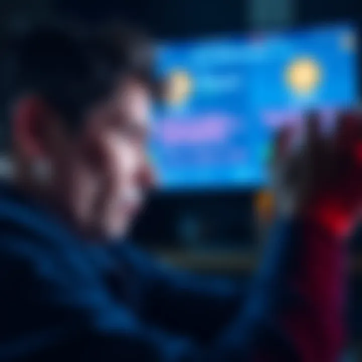 A person looking stressed while checking their Coinbase account, showing withdrawal delays on the screen