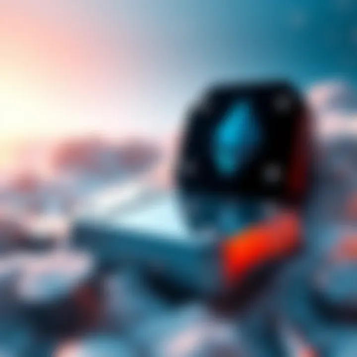 A secure cold wallet designed for storing Monero coins, featuring a sleek design and user-friendly interface.