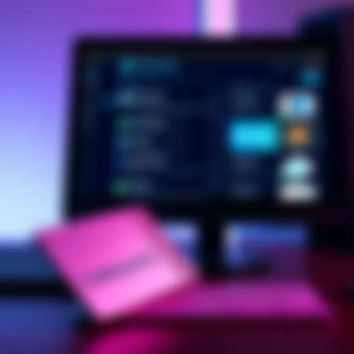 A Coldcard Q hardware wallet sits next to a computer screen displaying various software options for cryptocurrency management, emphasizing a search for alternatives to Sparrow.