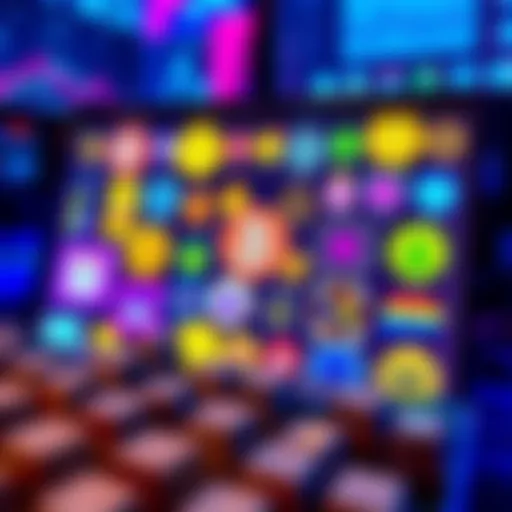 A collection of vibrant memecoin NFTs displayed on a digital screen, showcasing various playful designs and tokens.