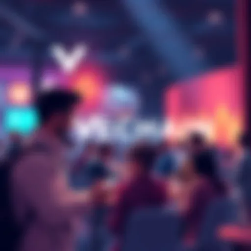 People engaging in a discussion about Vechain, sharing insights and updates in a friendly environment